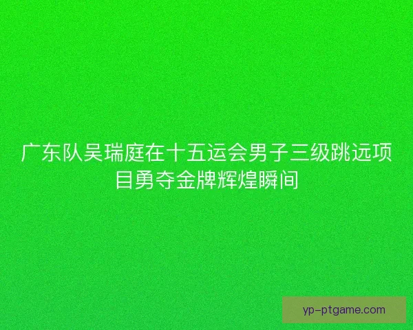 广东队吴瑞庭在十五运会男子三级跳远项目勇夺金牌辉煌瞬间